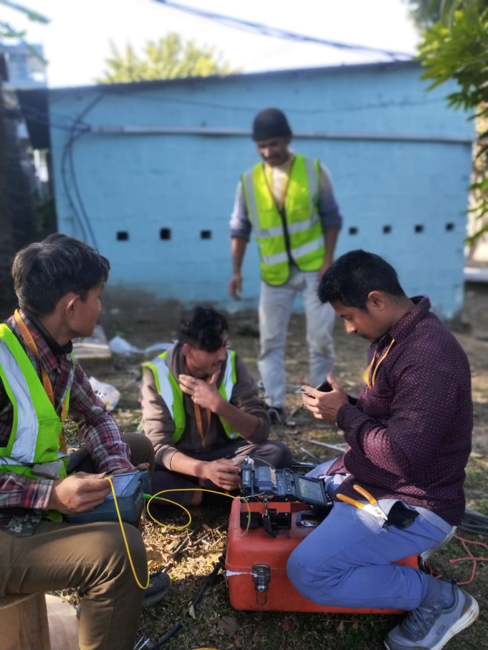 Optical Fiber Installation in Pokhara, Nepal